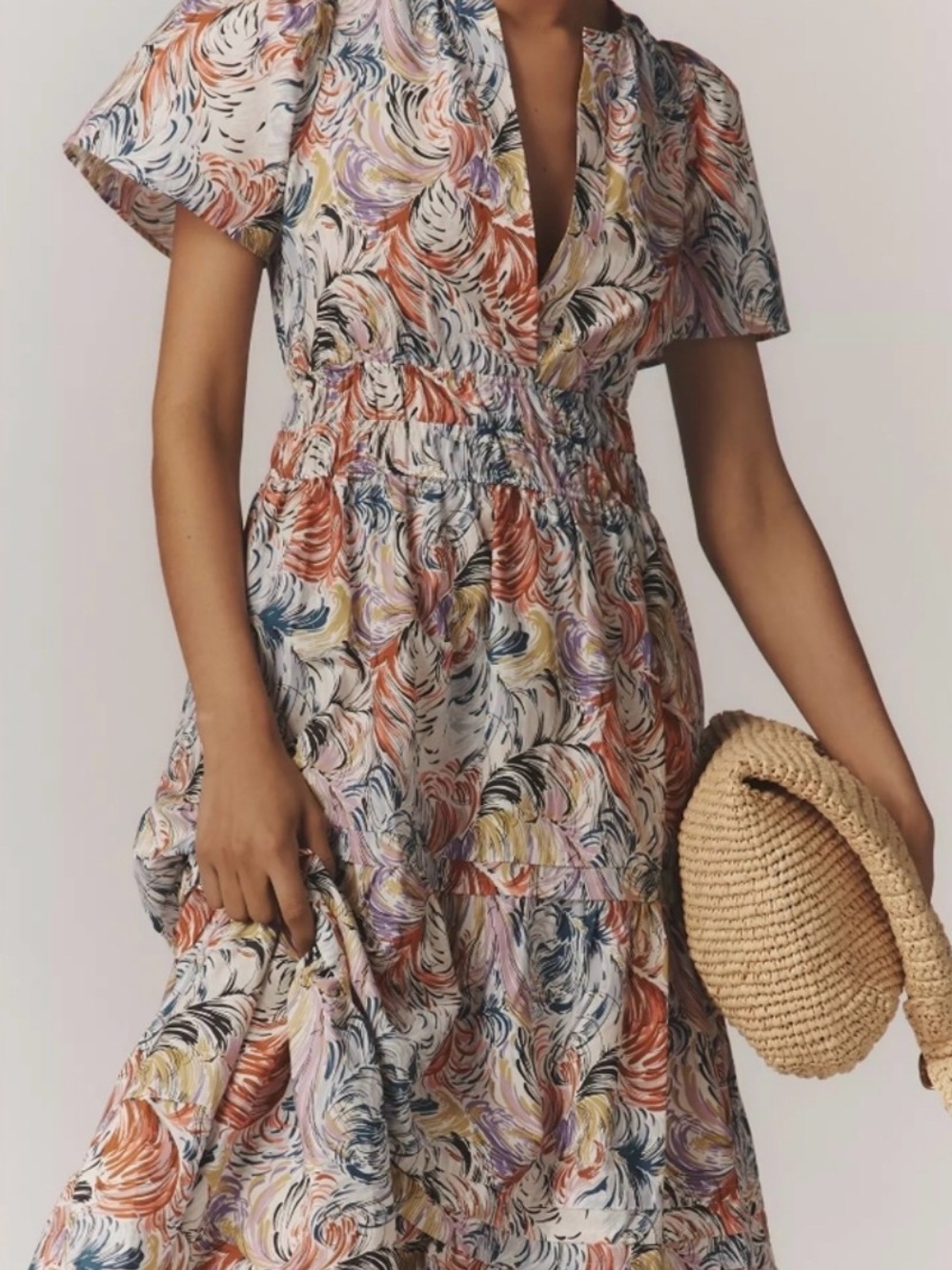 Anthropologie Somerset Maxi Dress Painterly Floral Size S
